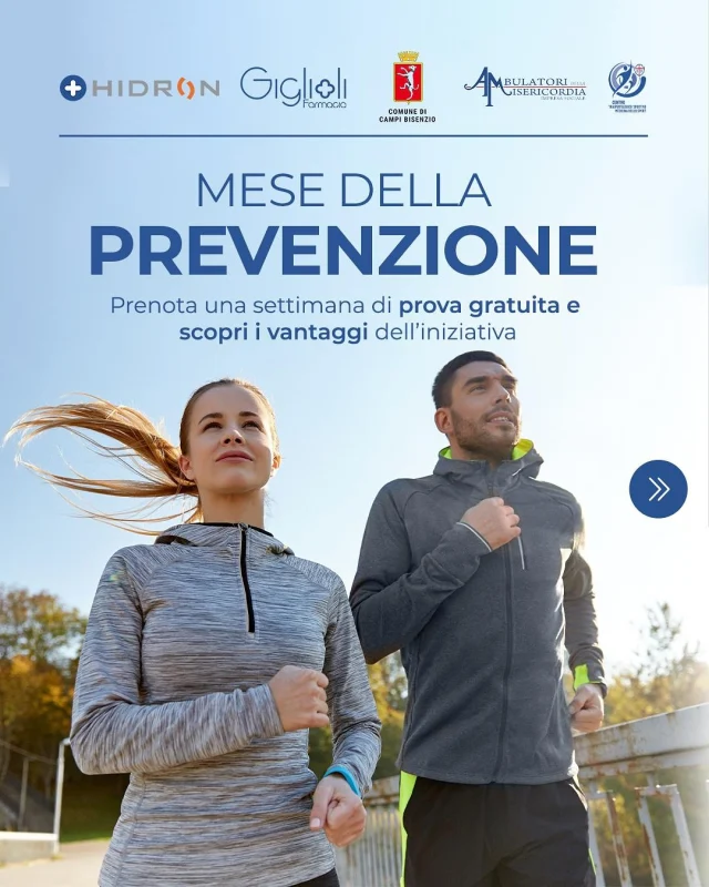 🎯 𝗜𝗟 𝗠𝗘𝗦𝗘 𝗗𝗘𝗟𝗟𝗔 𝗣𝗥𝗘𝗩𝗘𝗡𝗭𝗜𝗢𝗡𝗘 𝗛𝗜𝗗𝗥𝗢𝗡
📅 Fino al 24 novembre ti regaliamo molto più di una prova!

💙 Se non sei ancora iscritto, è il momento giusto per scoprire il mondo Hidron:

✅ 𝟭 𝗦𝗘𝗧𝗧𝗜𝗠𝗔𝗡𝗔 𝗚𝗥𝗔𝗧𝗨𝗜𝗧𝗔 con accesso completo a:
🏋️‍♀️ palestra
🏊 piscina
📅 oltre 200 corsi a settimana
🧪 Technogym Check-Up → per valutare la tua forma e ricevere un programma di allenamento su misura

🩺 E se poi decidi di iscriverti?
Per te una 𝗩𝗔𝗟𝗨𝗧𝗔𝗭𝗜𝗢𝗡𝗘 𝗚𝗥𝗔𝗧𝗨𝗜𝗧𝗔 con i nostri medici:
• Fisioterapista
• Biologa Nutrizionista
• Osteopata

🎗 In più, il 𝟮𝟵 𝗡𝗢𝗩𝗘𝗠𝗕𝗥𝗘 sarà una giornata speciale dedicata alla prevenzione del tumore al seno, con visite senologiche gratuite (posti limitati, consulta il programma: Link in Bio).

🧬 E per un controllo ancora più completo:
𝗘𝗦𝗔𝗠𝗜 𝗘𝗠𝗔𝗧𝗜𝗖𝗜 preventivi a prezzo agevolato!
📍 Solo €36,00 con il 𝟱𝟬% di sconto presso gli Ambulatori Hidron

💬 La tua salute è importante.
𝘚𝗺𝗲𝘁𝘁𝗶 𝗱𝗶 𝗿𝗶𝗺𝗮𝗻𝗱𝗮𝗿𝗲. 𝗥𝗶𝗽𝗮𝗿𝘁𝗶 𝗱𝗮 𝗛𝗶𝗱𝗿𝗼𝗻. 🤍