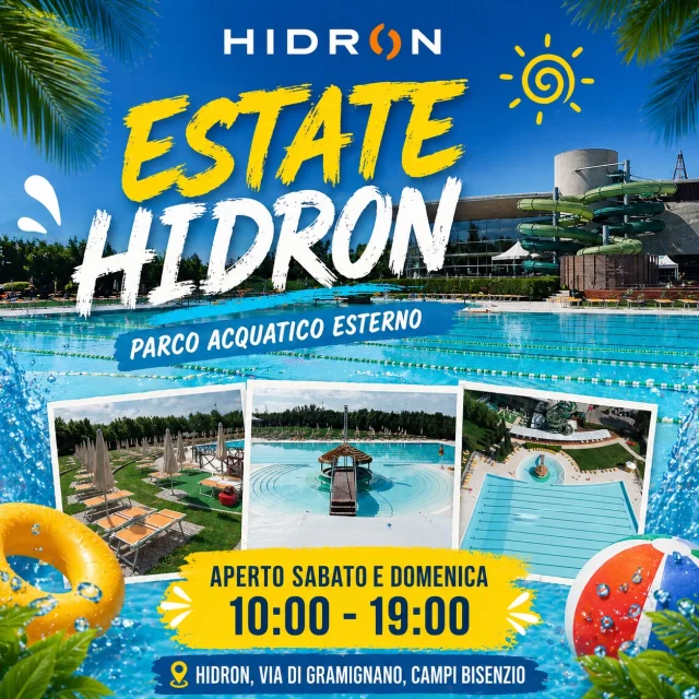 Il primo caldo in città si fa sentire? ☀️ Non serve un volo intercontinentale per trovare il paradiso. La tua fuga estiva è a due passi da casa!

Il Parco Acquatico Esterno di Hidron inaugura la stagione venerdì 1° Maggio! 🗓️

📅 QUANDO VENIRE:

Tutto maggio: Sabato e Domenica dalle 10:00 alle 19:00.

📍 Dove siamo: Hidron, Via di Gramignano, Campi Bisenzio.

Stacca. Respira. Sei già in vacanza. ✨